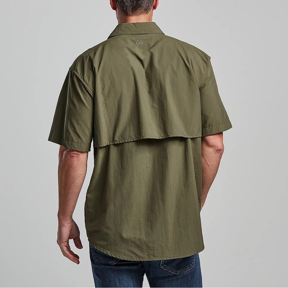 Magellan Outdoors Green Casual Button Down Shirt Short Sleeve - Picture 14 of 16